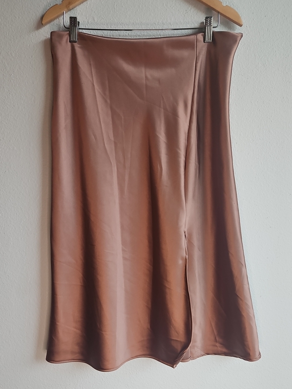 Altar'd State Satin Midi Skirt in Mauve Brown Size Large